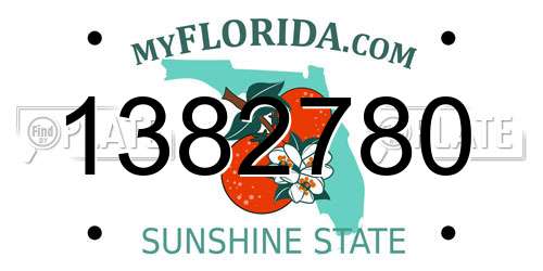 1382780 Florida License Plate