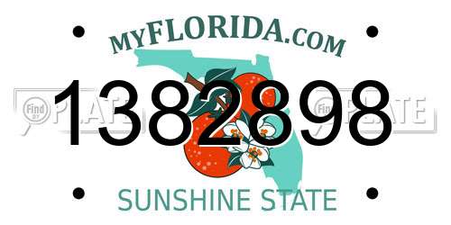 1382898 Florida License Plate