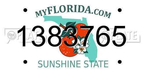1383765 Florida License Plate
