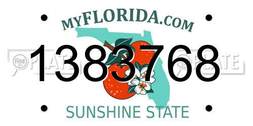 1383768 Florida License Plate