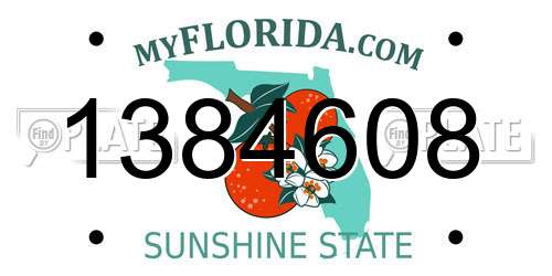 1384608 Florida License Plate