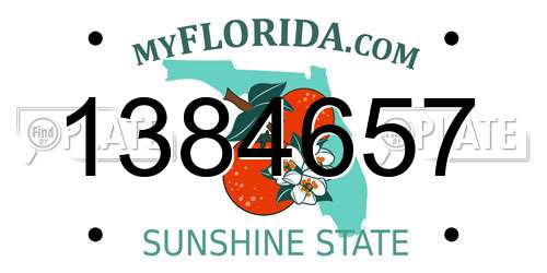 1384657 Florida License Plate