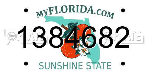 1384682 Florida License Plate