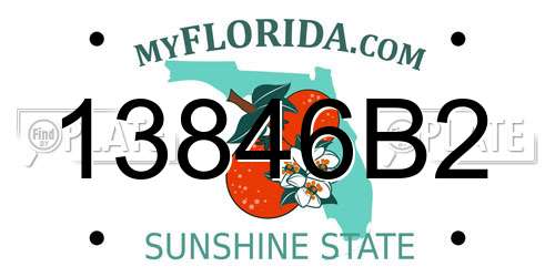 13846B2 Florida License Plate