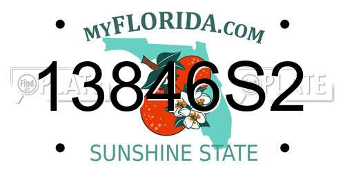13846S2 Florida License Plate