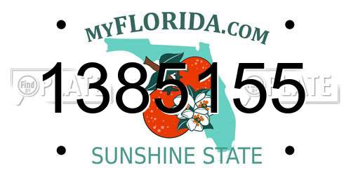 1385155 Florida License Plate