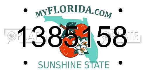 1385158 Florida License Plate