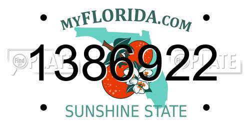 1386922 Florida License Plate