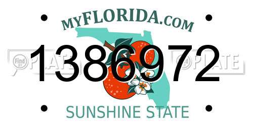 1386972 Florida License Plate