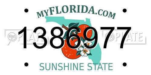 1386977 Florida License Plate