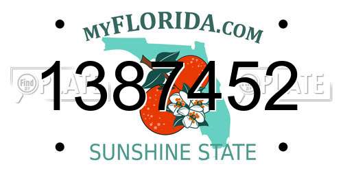 1387452 Florida License Plate