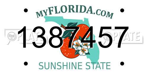 1387457 Florida License Plate