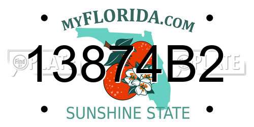 13874B2 Florida License Plate