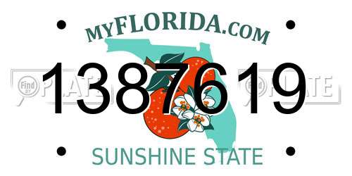 1387619 Florida License Plate