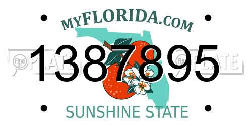 1387895 Florida License Plate