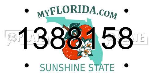 1388158 Florida License Plate