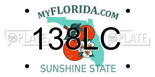 138LC Florida License Plate