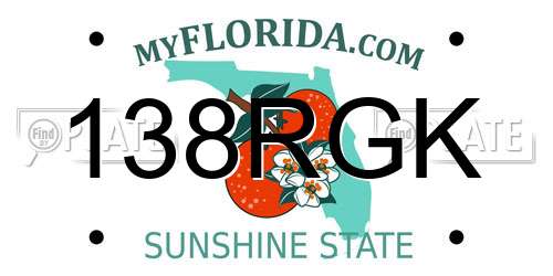 138RGK Florida License Plate