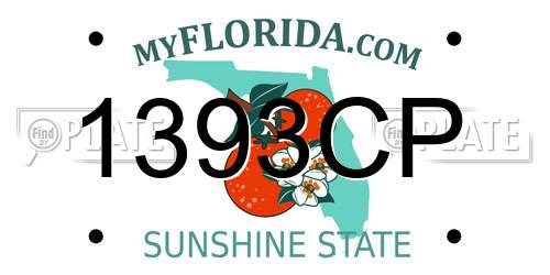 1393CP Florida License Plate