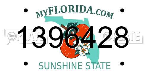 1396428 Florida License Plate