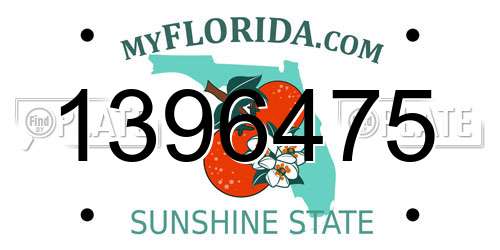 1396475 Florida License Plate