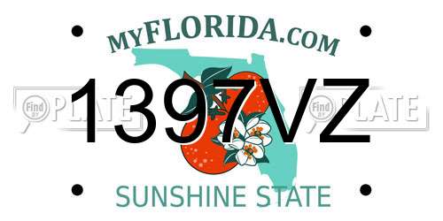 1397VZ Florida License Plate
