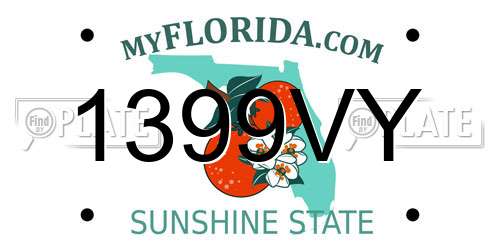 1399VY Florida License Plate