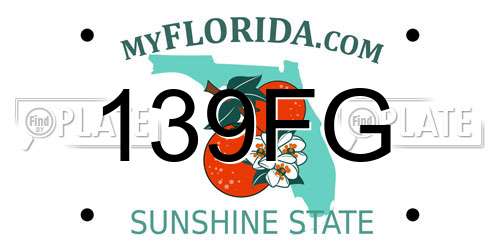139FG Florida License Plate
