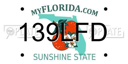 139LFD Florida License Plate