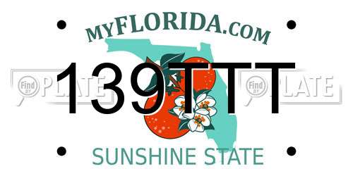 139TTT Florida License Plate