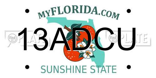 13ADCU Florida License Plate