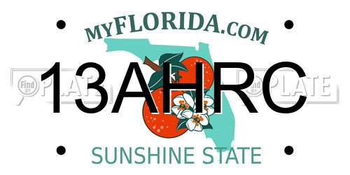 13AHRC Florida License Plate