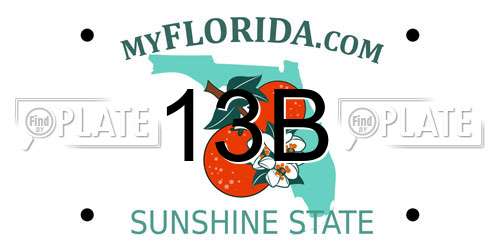 13B Florida License Plate