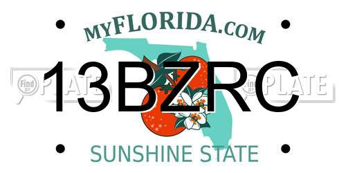 13BZRC Florida License Plate