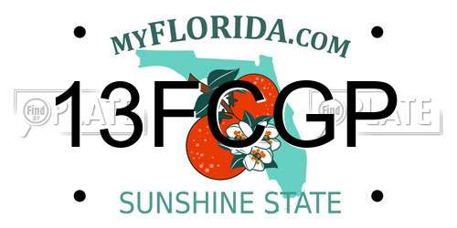 13FCGP Florida License Plate
