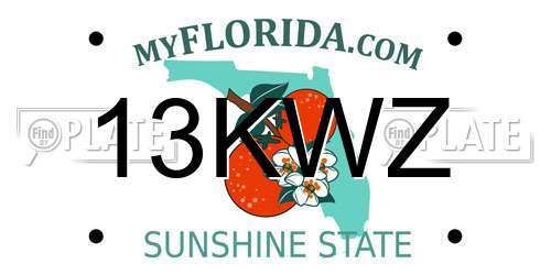 13KWZ Florida License Plate