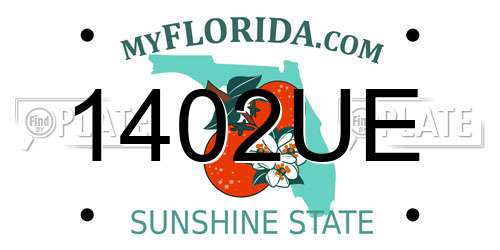 1402UE Florida License Plate