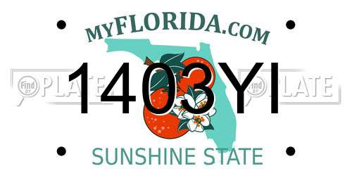1403YI Florida License Plate