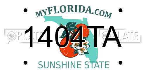 1404TA Florida License Plate
