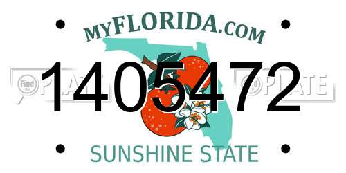 1405472 Florida License Plate