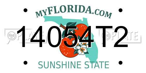 14054T2 Florida License Plate