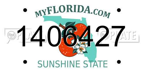 1406427 Florida License Plate