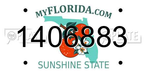 1406883 Florida License Plate