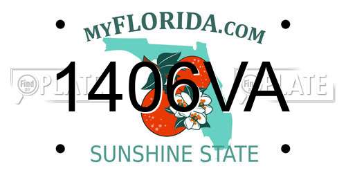 1406VA Florida License Plate