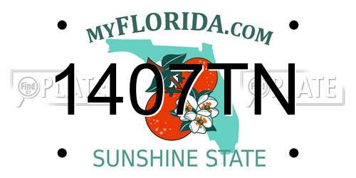 1407TN Florida License Plate