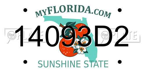 14093D2 Florida License Plate