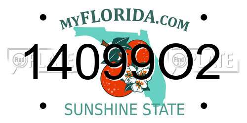 14099O2 Florida License Plate