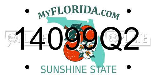 14099Q2 Florida License Plate