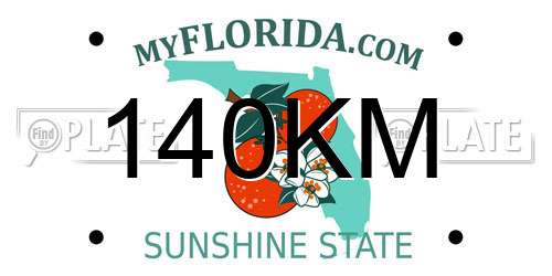 140KM Florida License Plate