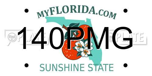 140PMG Florida License Plate
